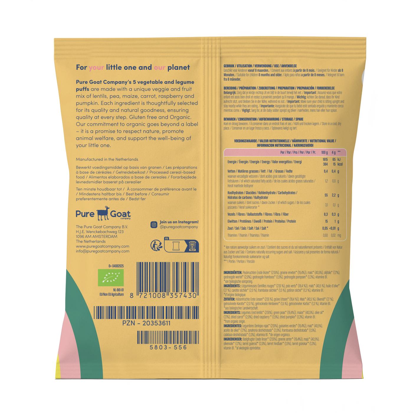 Pure Goat Bio Puffs 5 Gemüse und Hülsenfrüchte – PureGoatCompany