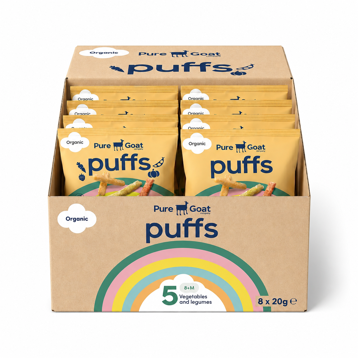Pure Goat Bio Puffs Légumes & légumineuses 8m+ – PureGoatCompany